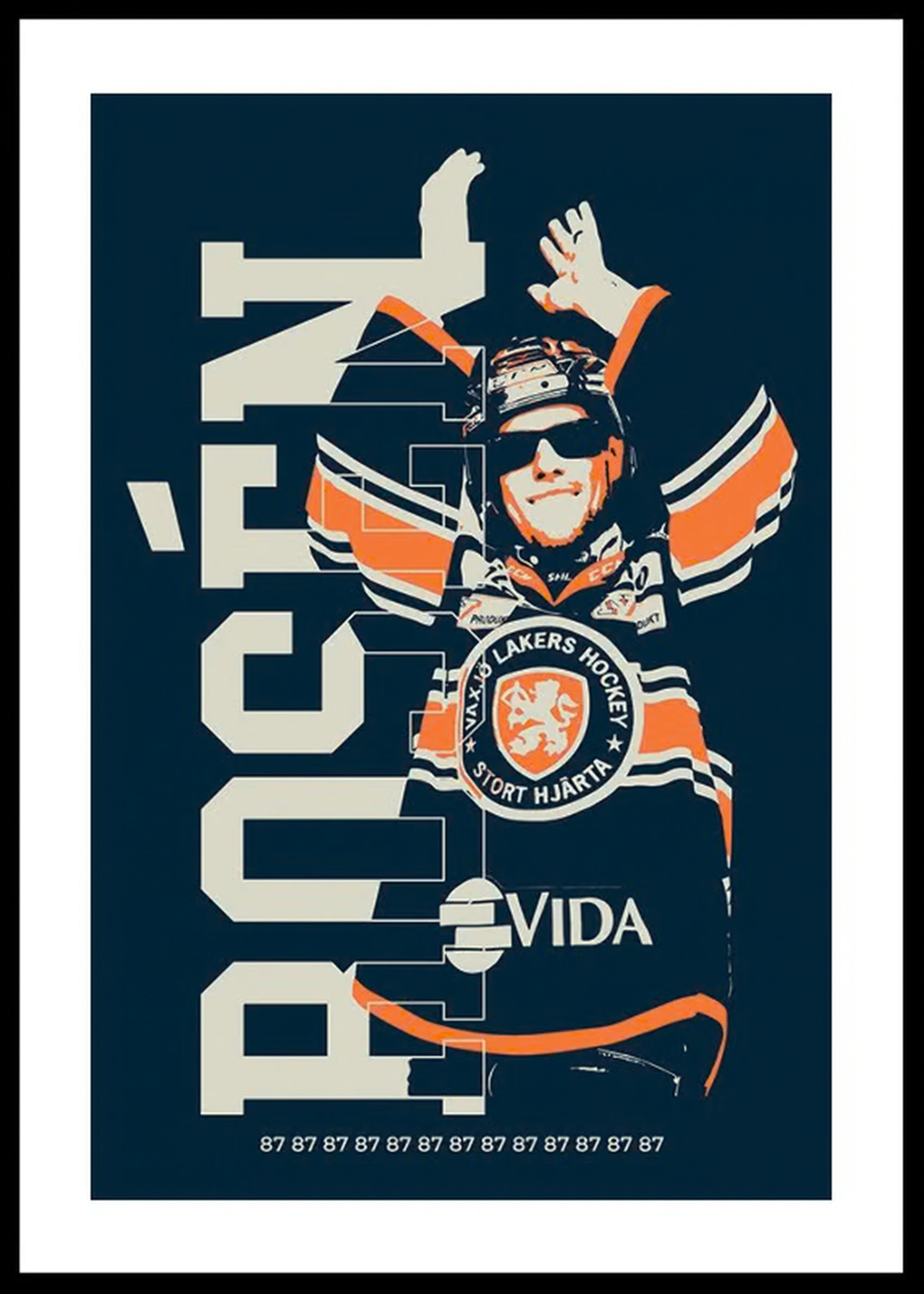 Robert Rosén Sketch Växjö Lakers Poster