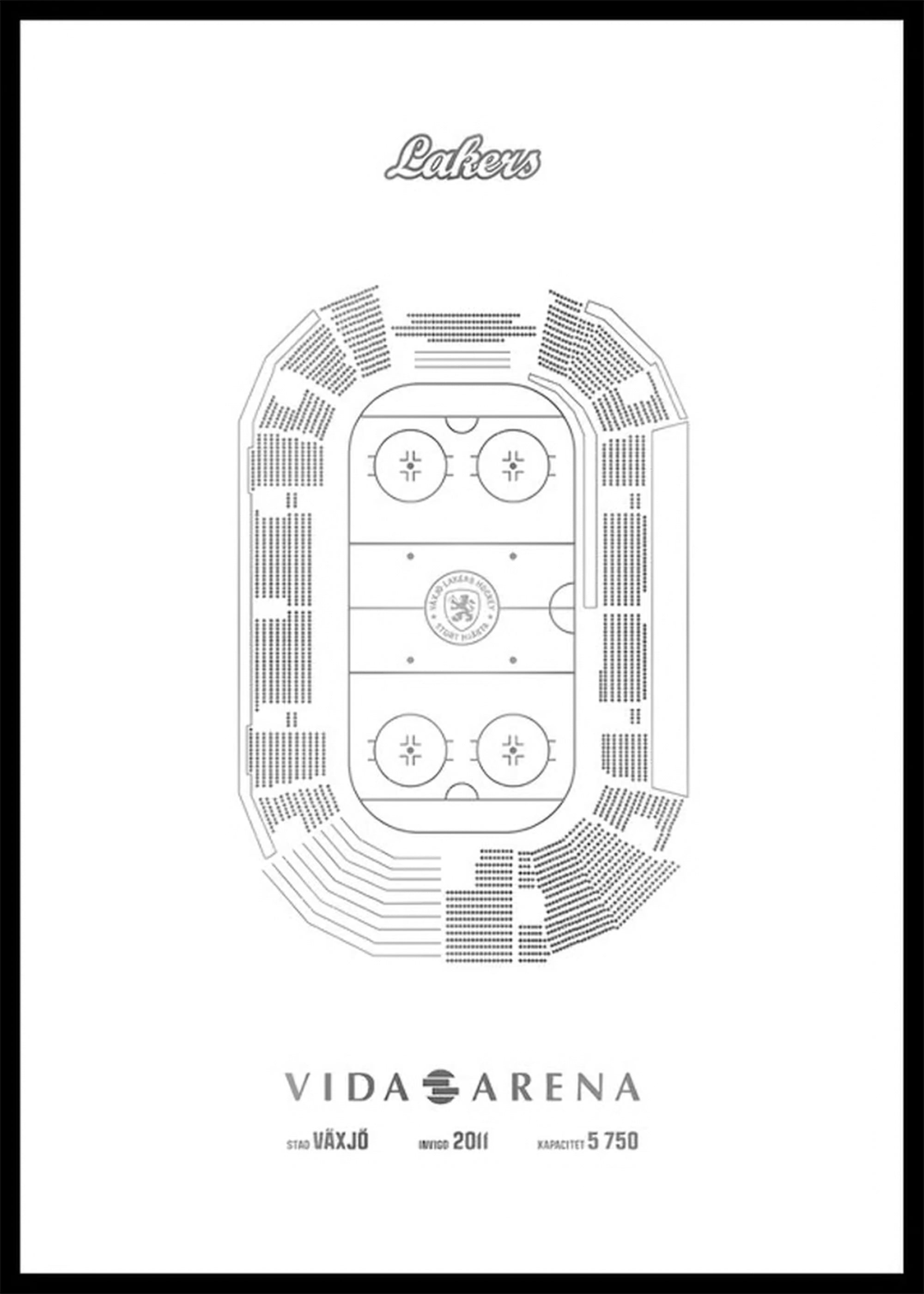 Vida Arena Skiss Vit Poster