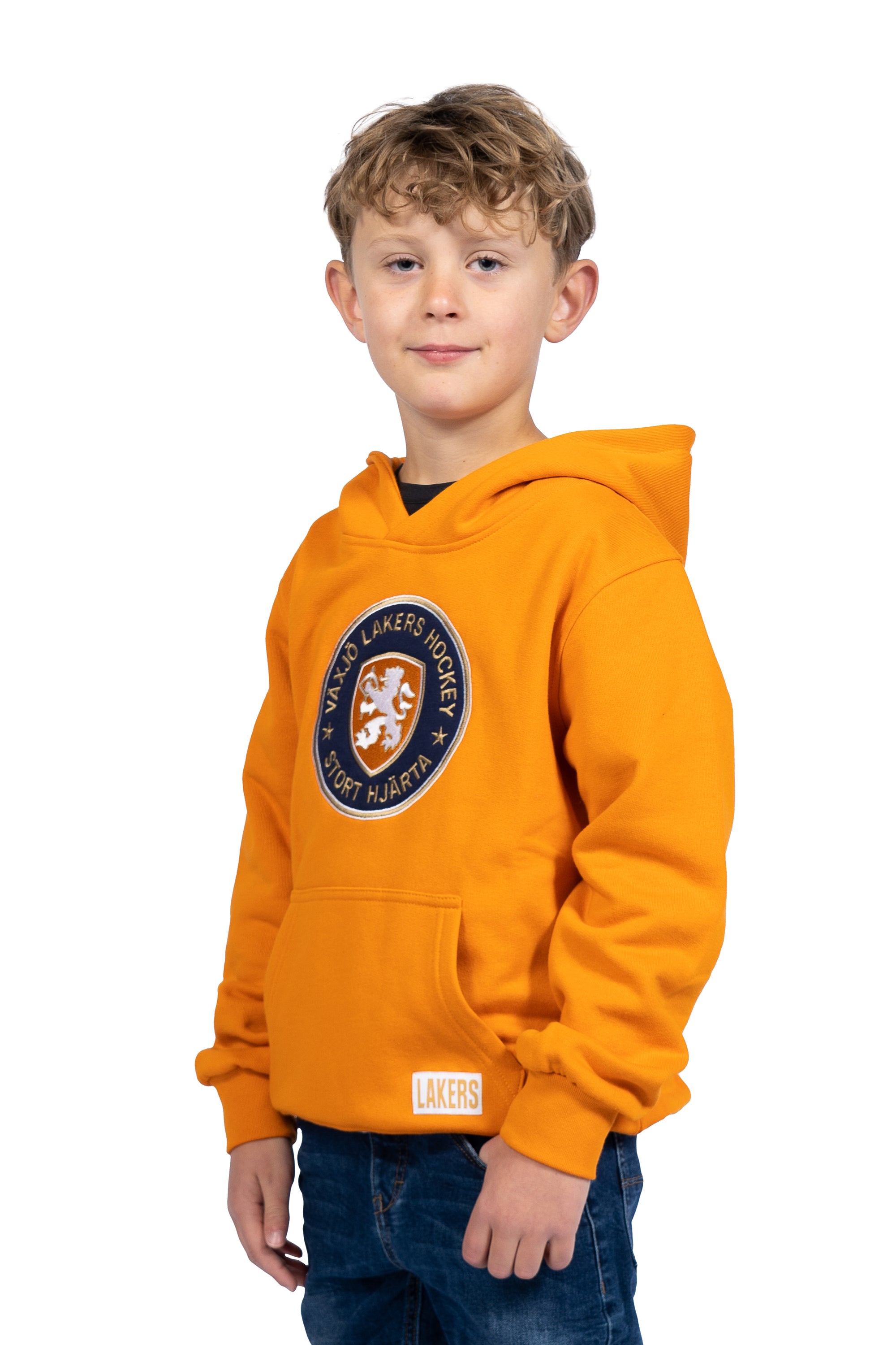 Hoodie orange logo JR